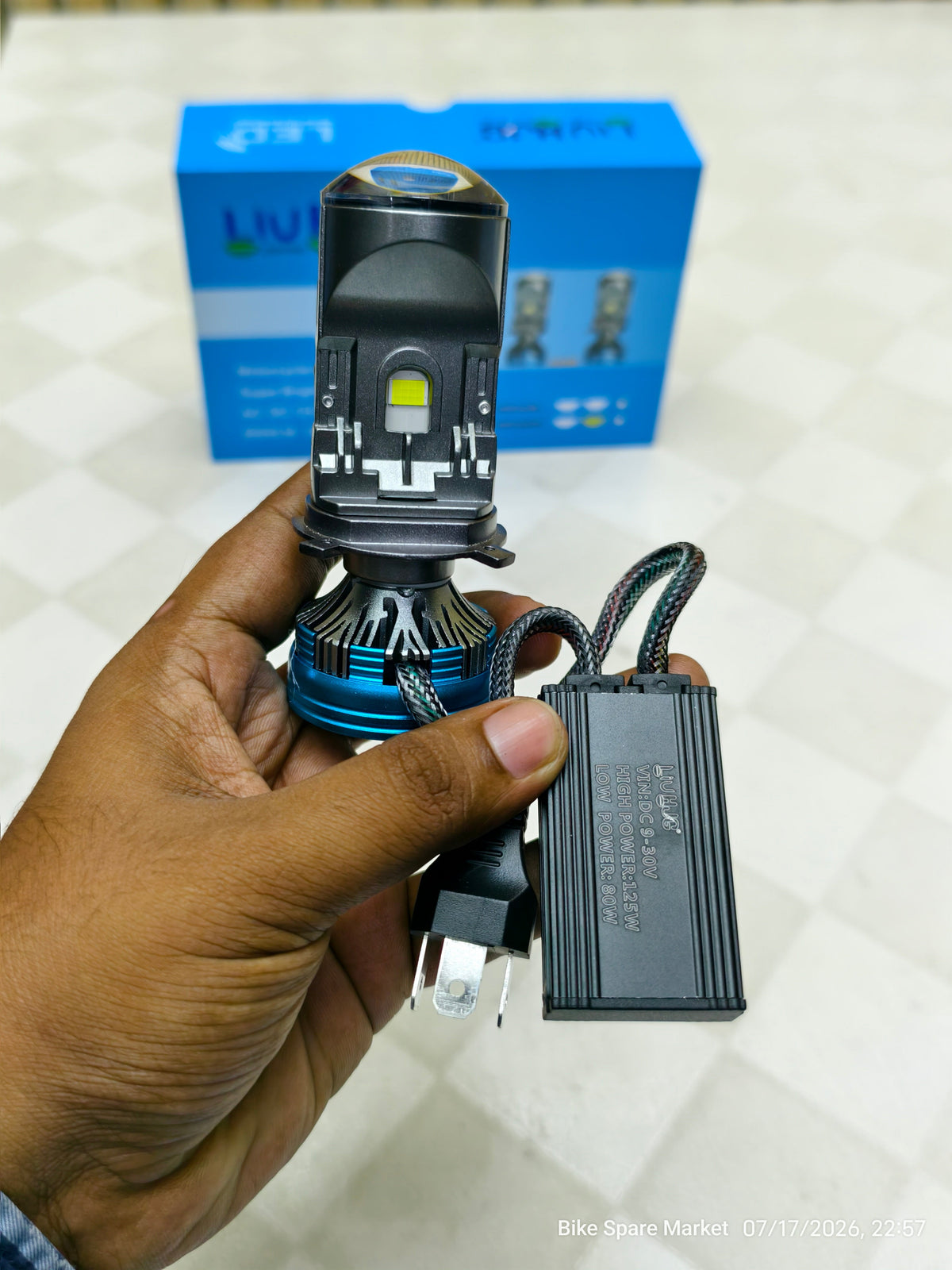 HJG 125 Watt LED H4 Headlight Projector Bulb 125w Watt High 85 Watt Low 12000LM - 8500LM 12v-80v ( 6m Warranty )