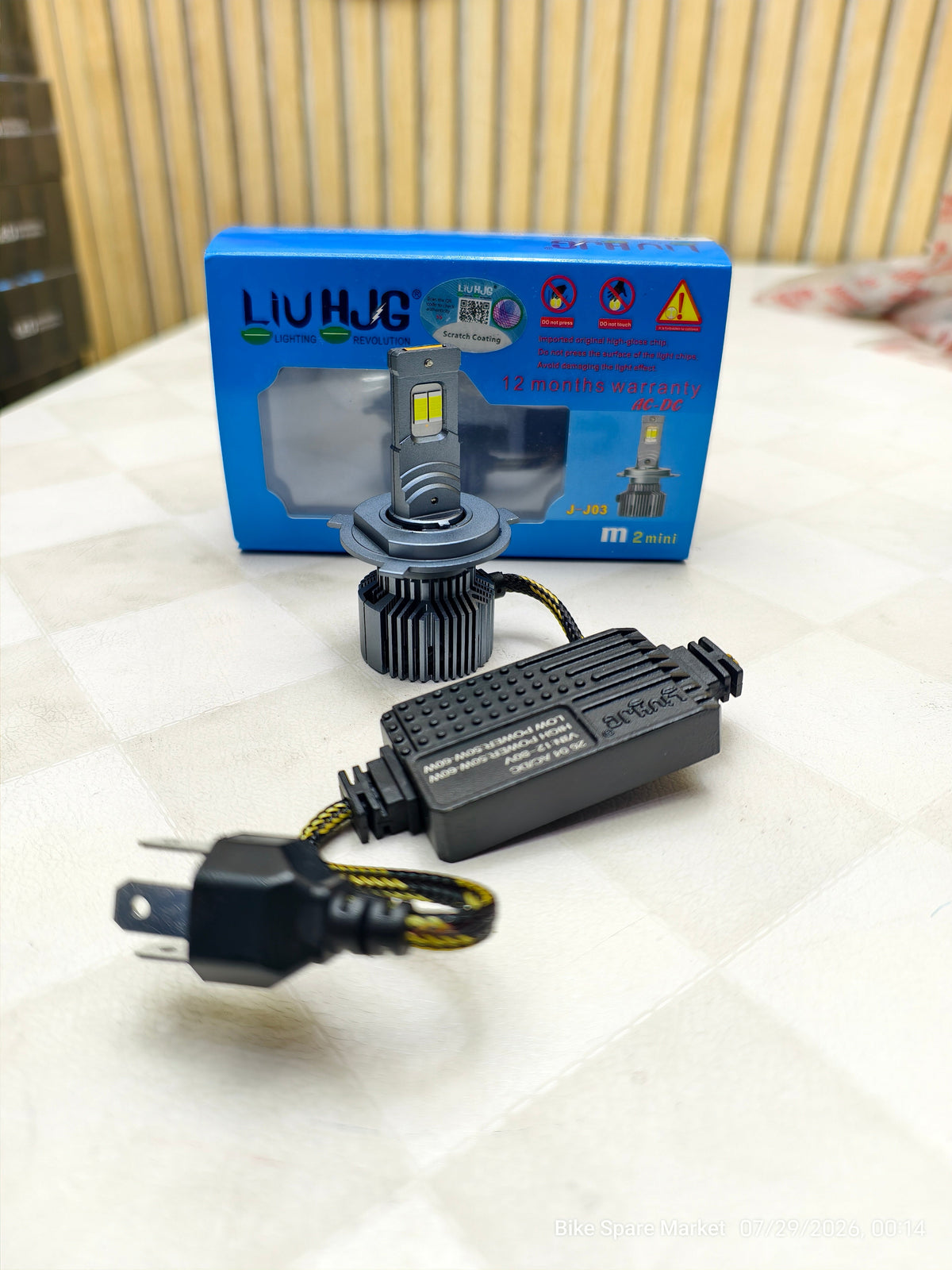 HJG M2 MINI J-J03 120W H4 HIGH 60W LOW 60W LED HEADLIGHT BULB ( 1 YEAR WARRANTY )