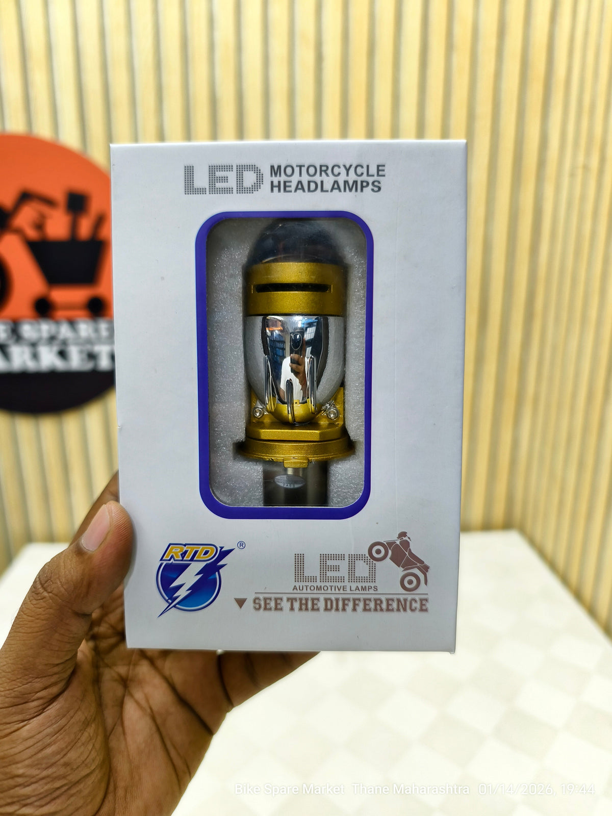 RTD Gold Projector 70w H4 LED Headlight Bulb ( 6M Warranty)