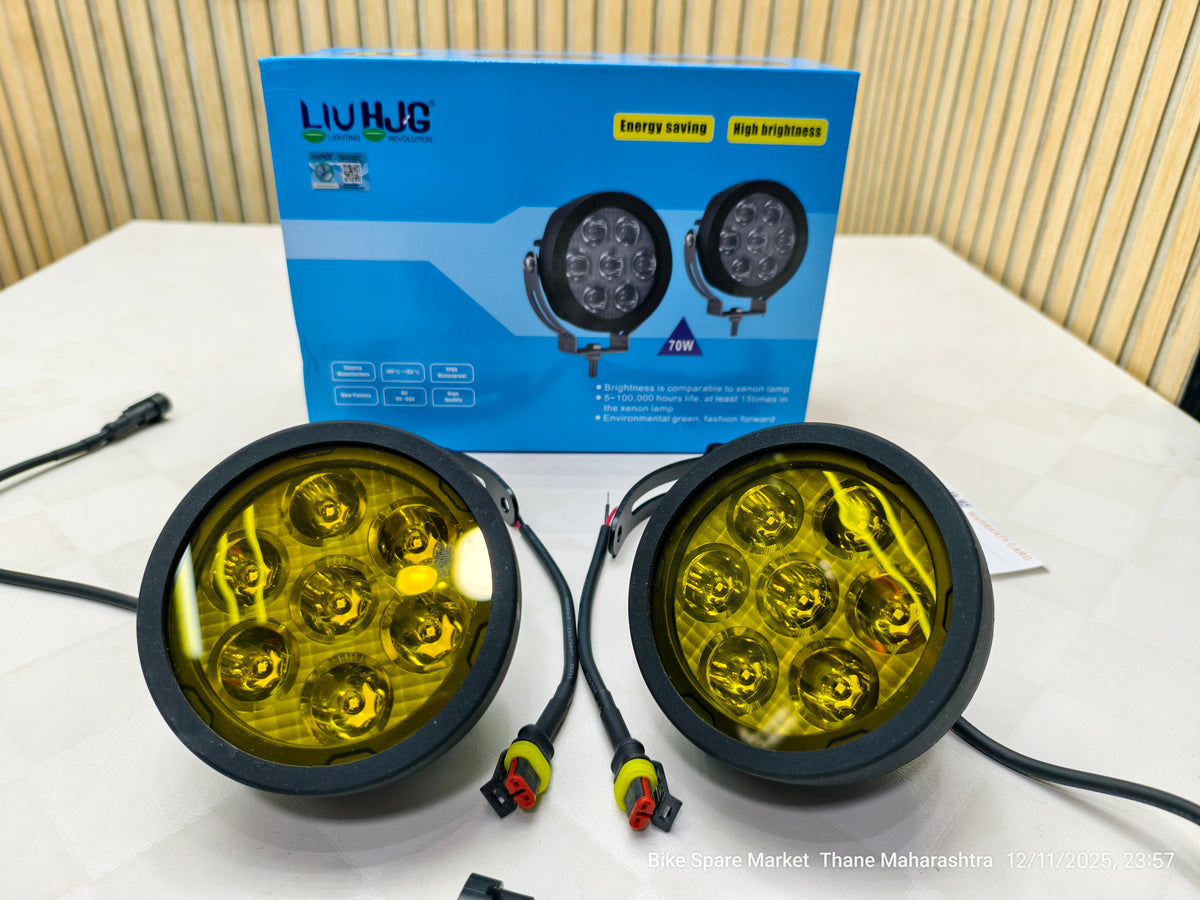 Hjg 70w×2=140w 7 LED Round Cree Fog Light ( 1 Year Warranty )
