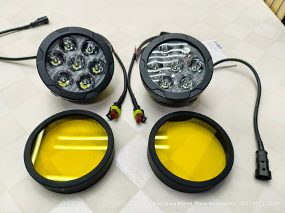 HJG 70W 7 LED FOG LIGHT WITH HARNESS ( 1 YEAR WARRANTY )