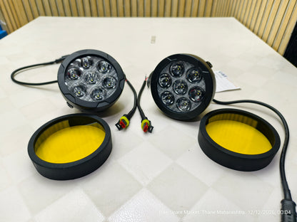 HJG 70W 7 LED FOG LIGHT WITH HARNESS ( 1 YEAR WARRANTY )