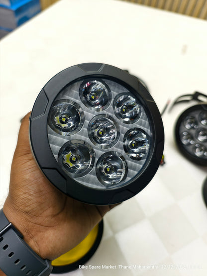 HJG 70W 7 LED FOG LIGHT WITH HARNESS ( 1 YEAR WARRANTY )