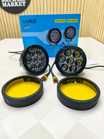 HJG 70W 7 LED FOG LIGHT WITH HARNESS ( 1 YEAR WARRANTY )