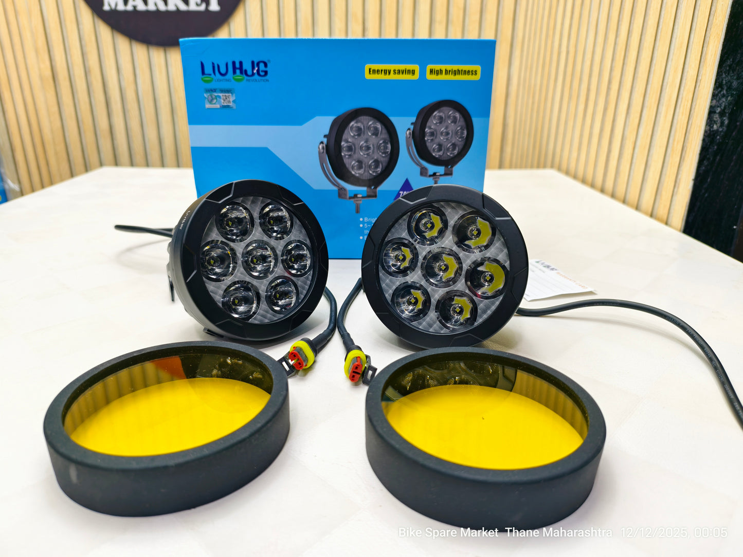 HJG 70W 7 LED FOG LIGHT WITH HARNESS ( 1 YEAR WARRANTY )