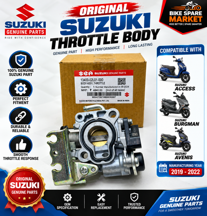 Original Suzuki Access Burgman Avenies Throttle Body 2019 to 2022 Model (3M Warranty ) ( Open Box Product )