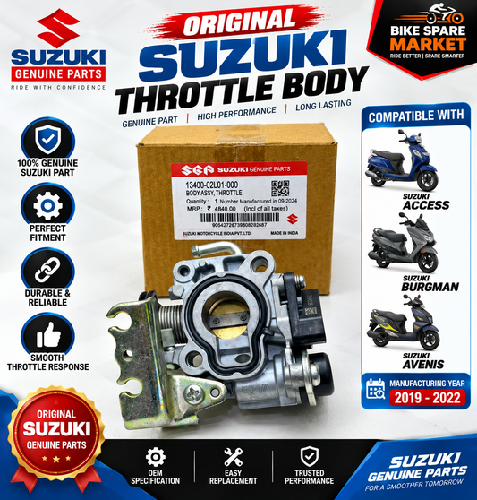 Original Suzuki Access Burgman Avenies Throttle Body 2019 to 2022 Model (3M Warranty ) ( Open Box Product )