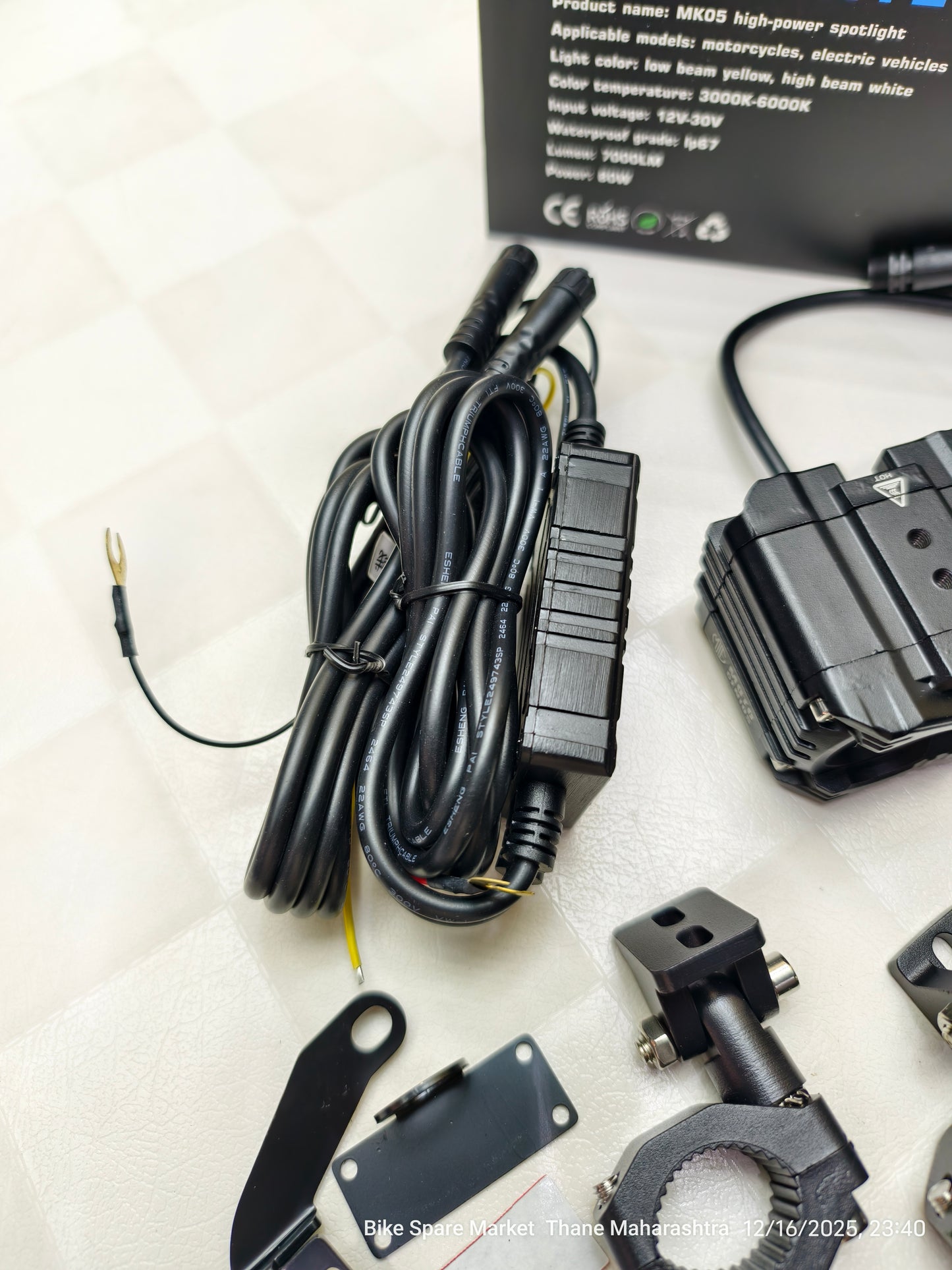 Moto Genius MK05 Fog Light With Harness Full Kit ( 6m Warranty ) Red DRL