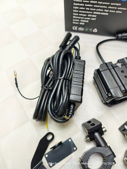 Moto Genius MK05 Fog Light With Harness Full Kit ( 6m Warranty ) Red DRL