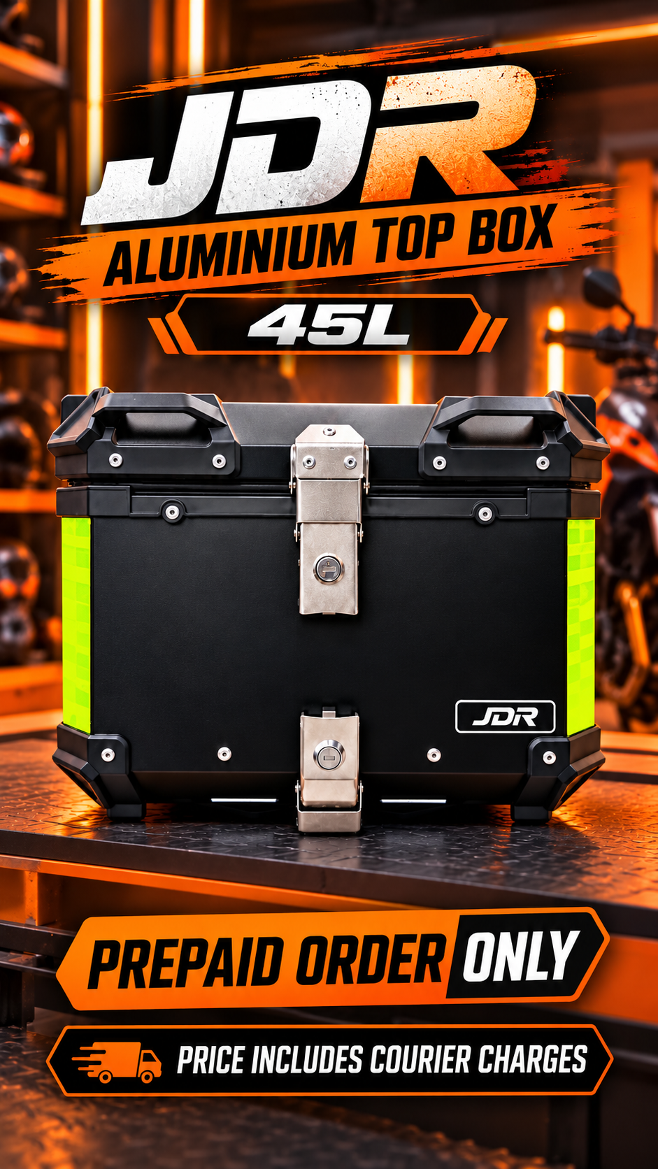 JDR ALUMINIUM 45L TOP BOX