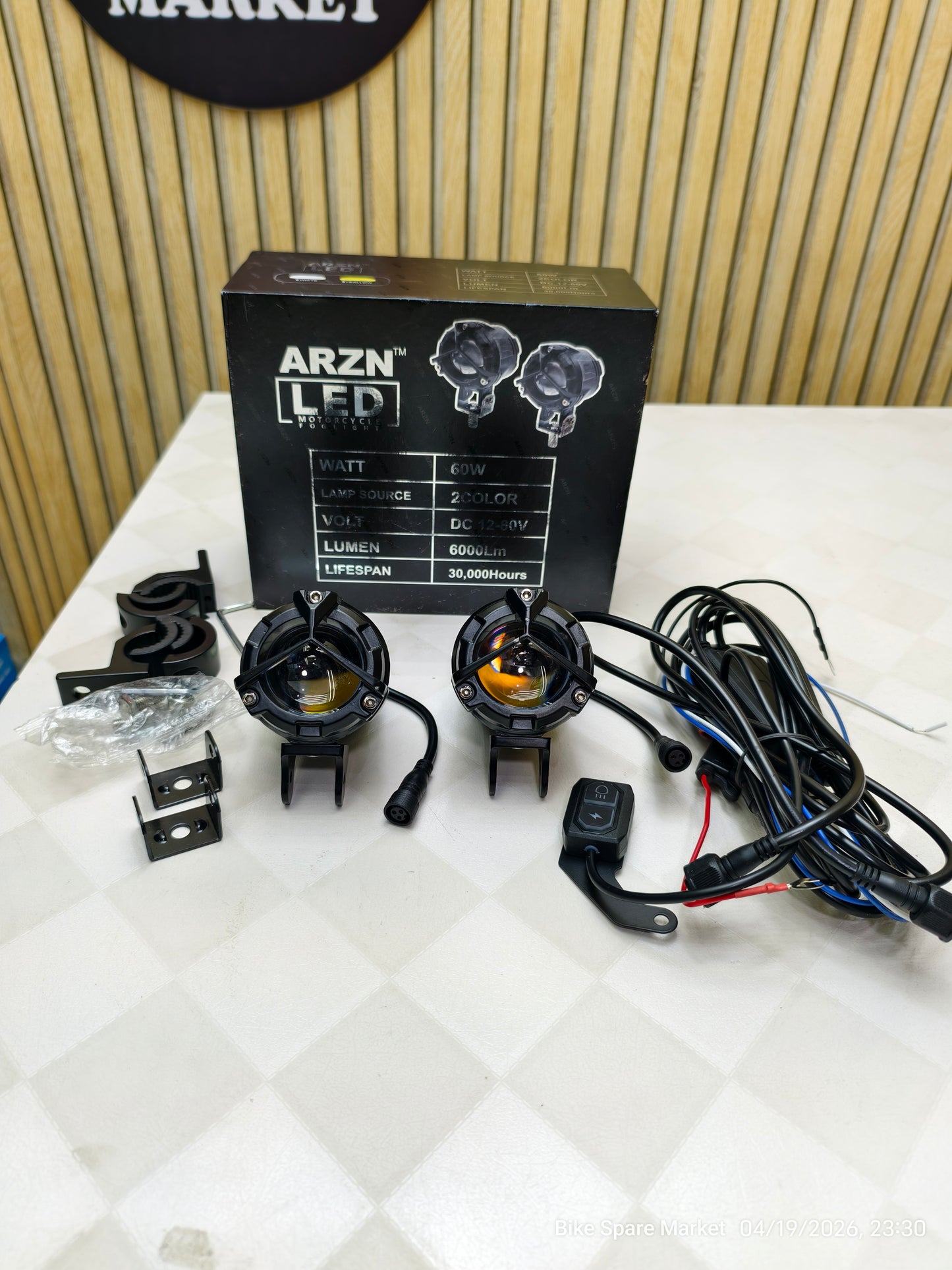 ARZER MERCEDES Y FOG LIGHT 60W WITH HARNESS CLAMP FREE ( 6M WARRANTY )