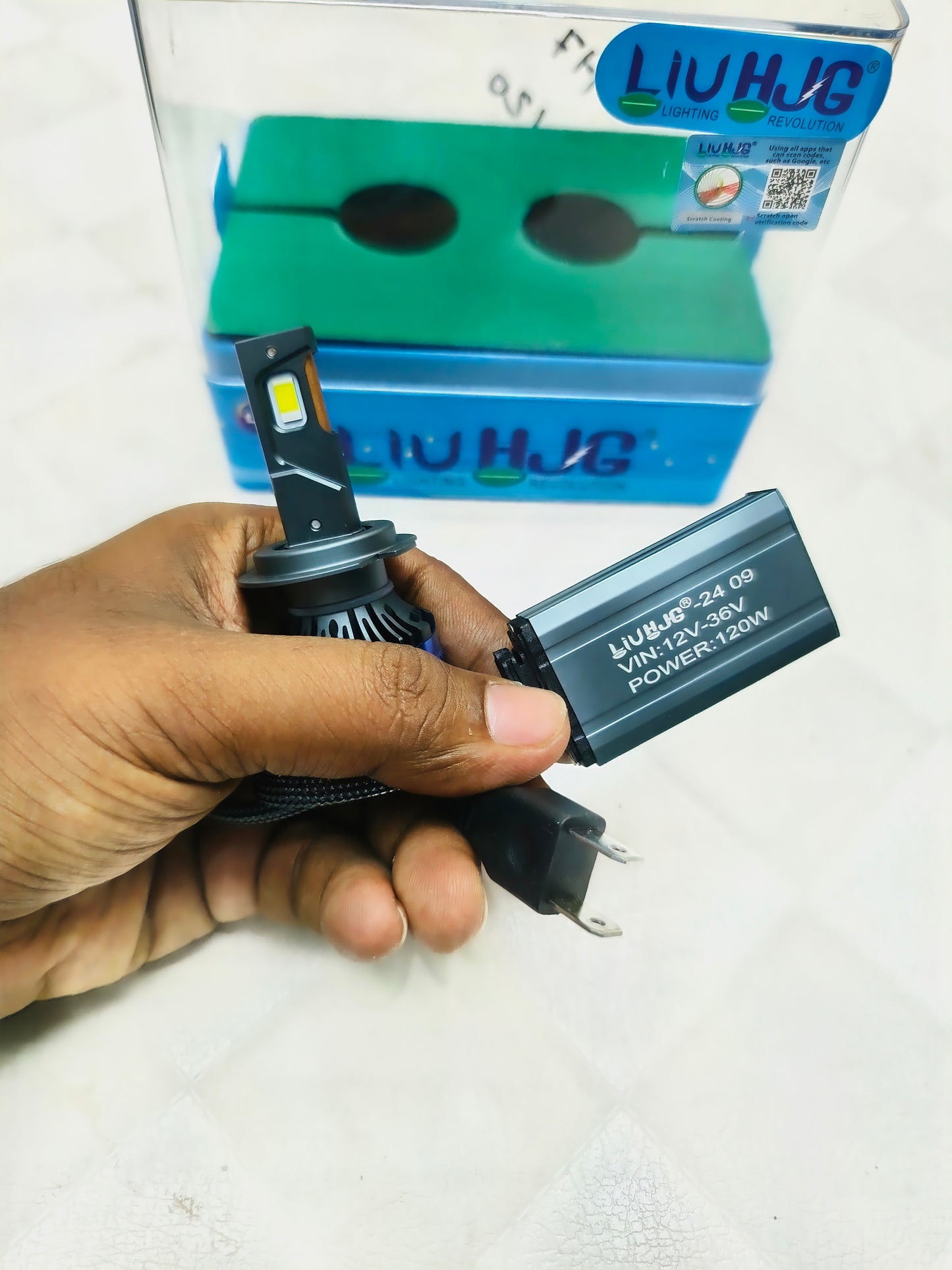 HJG 120W H7 Pair 12000 LM HEADLIGHT BULB ( 24M Warranty )