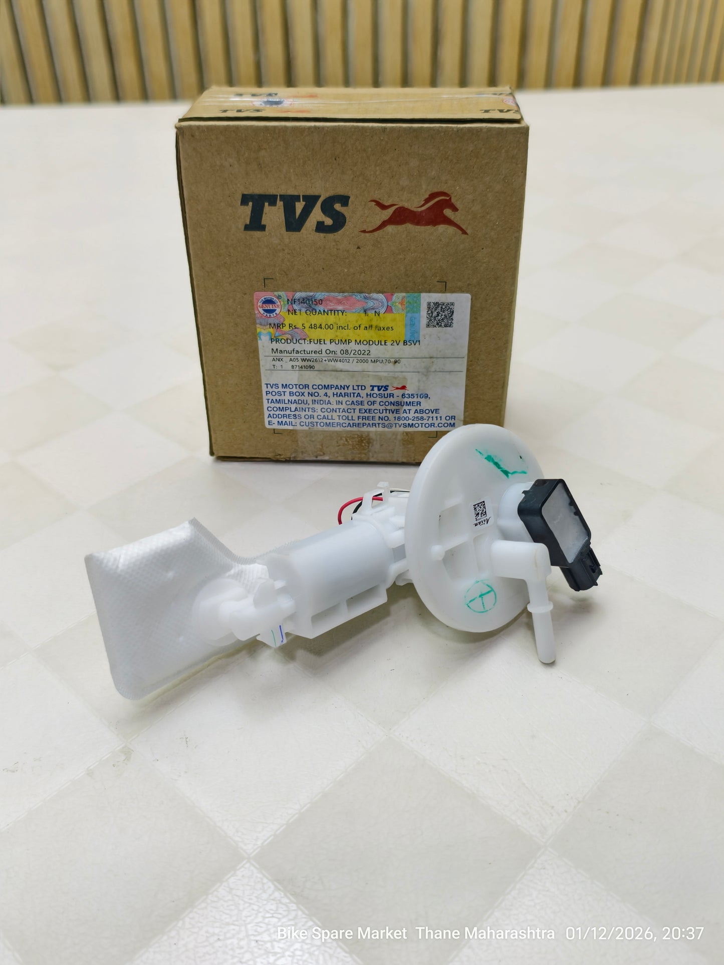 Original TVS Apache RTR 160 2v Fuel Pump Assembly (3M Warranty)