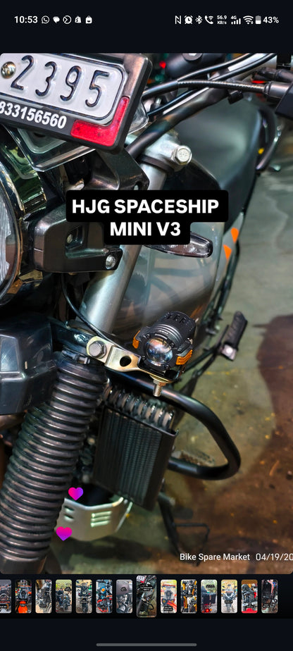 HJG SPACESHIP MINI V3 FOG LIGHT 60W WITH RED DRL ( 6M WARRANTY )