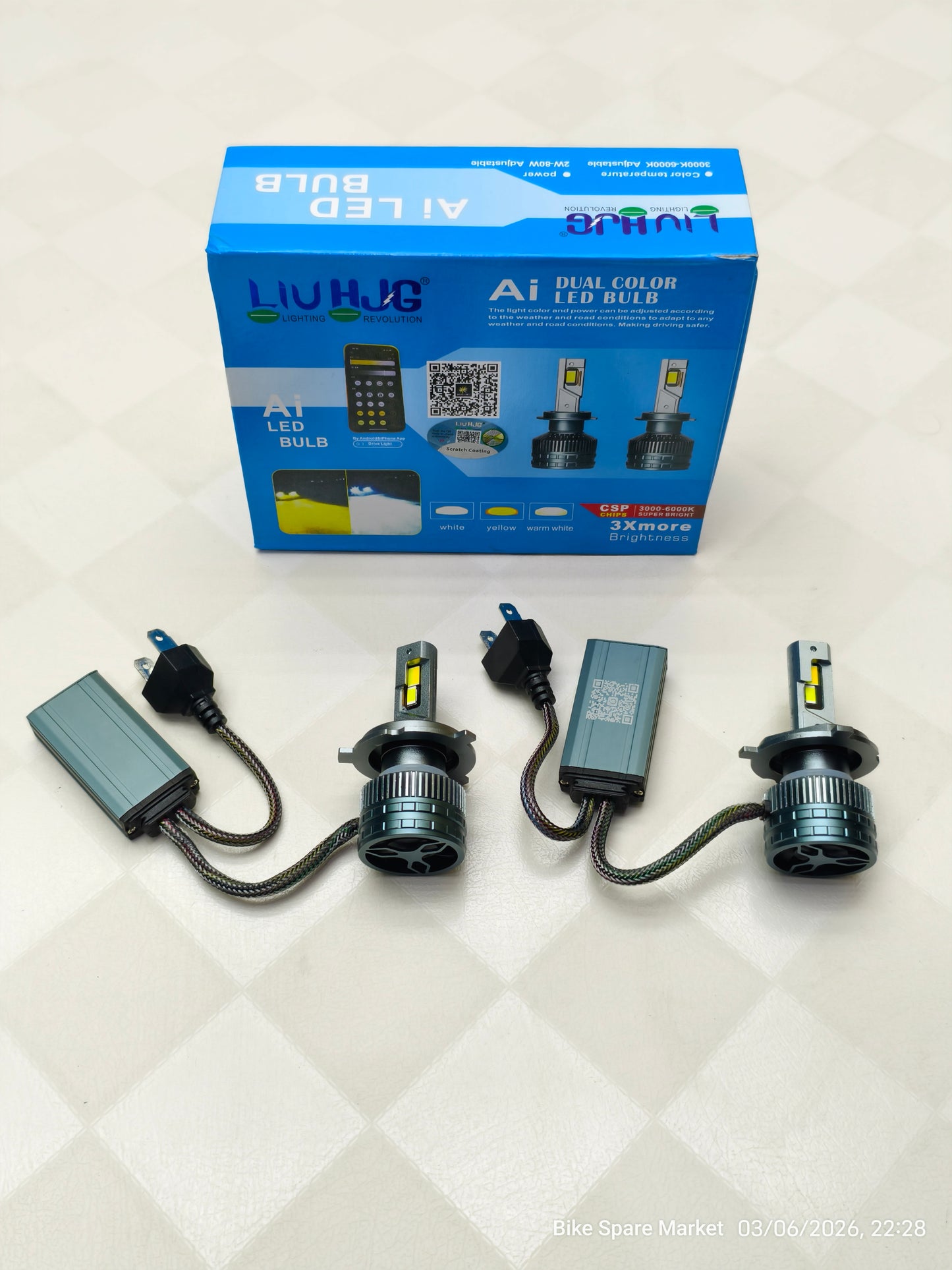 HJG Ai Bulb H4 200w Pair (6m Warranty)