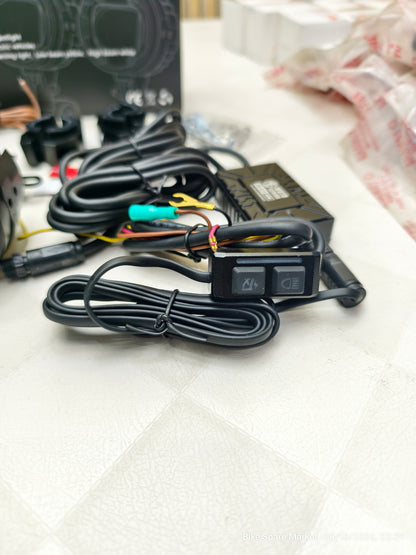 MOTO GENIUS Vk-G10 80W FOG LIGHT WITH HARNESS CLAMP FULL KIT