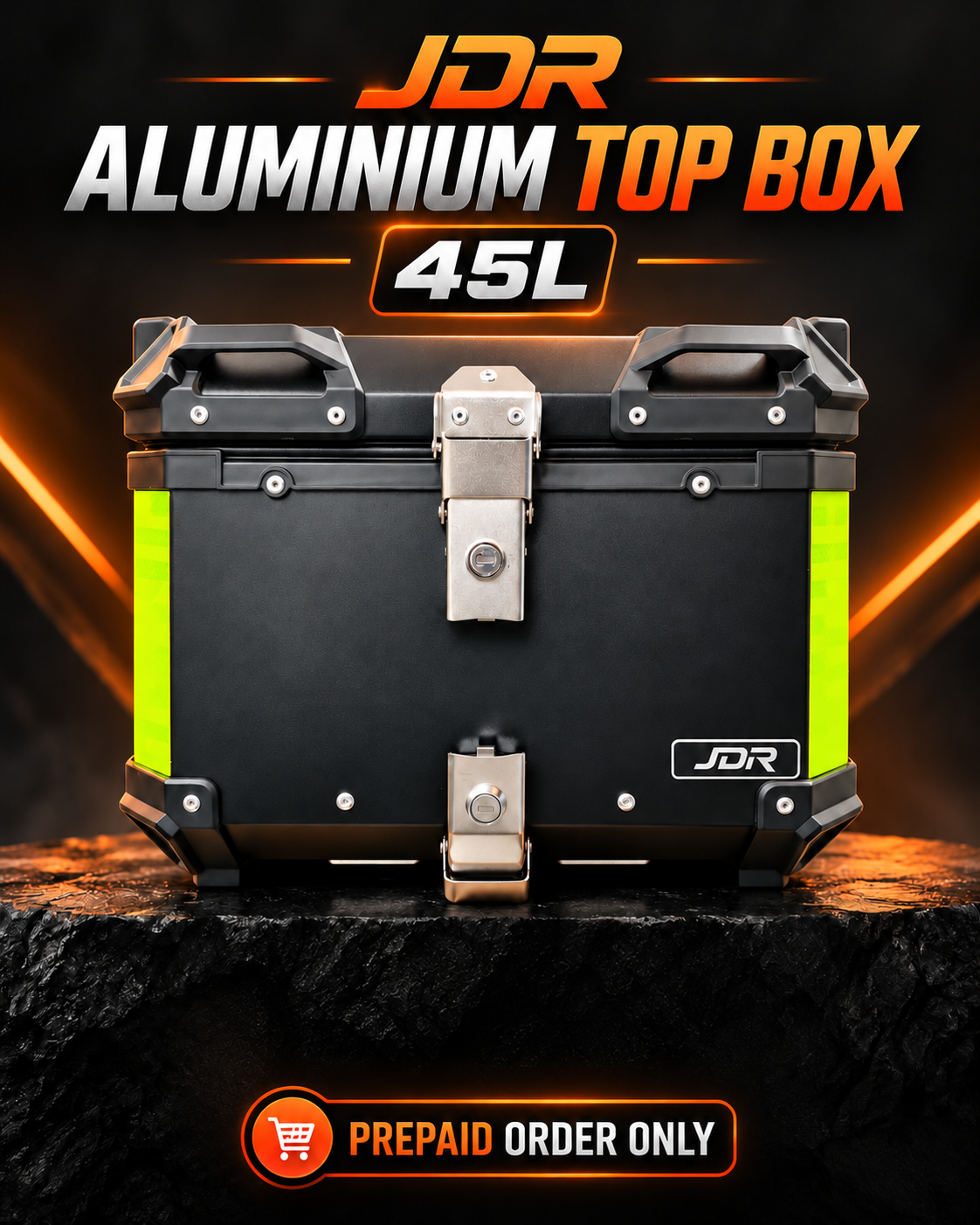 JDR ALUMINIUM 45L TOP BOX