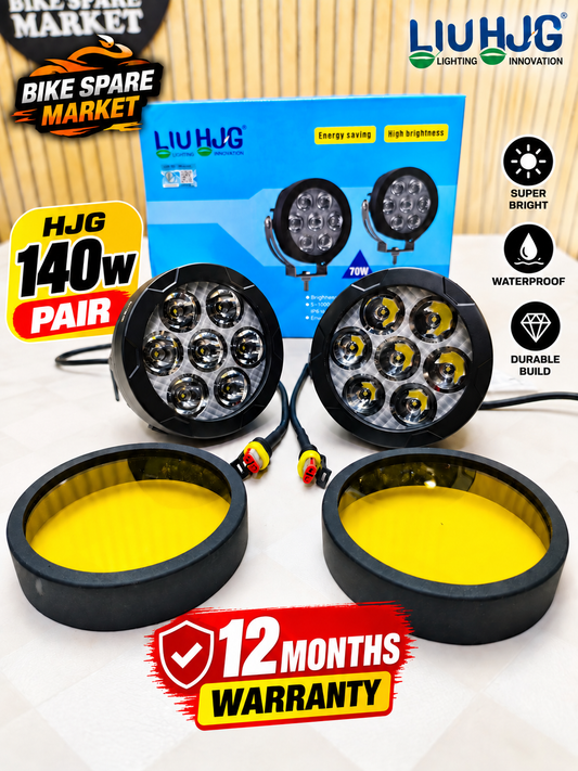 Hjg 70w×2=140w 7 LED Round Cree Fog Light ( 1 Year Warranty )