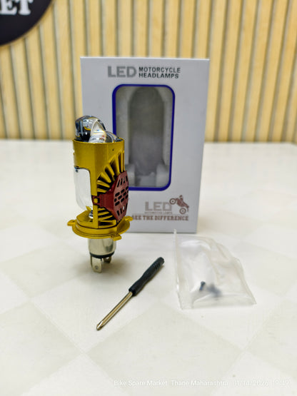 RTD Gold Projector 70w H4 LED Headlight Bulb ( 6M Warranty)