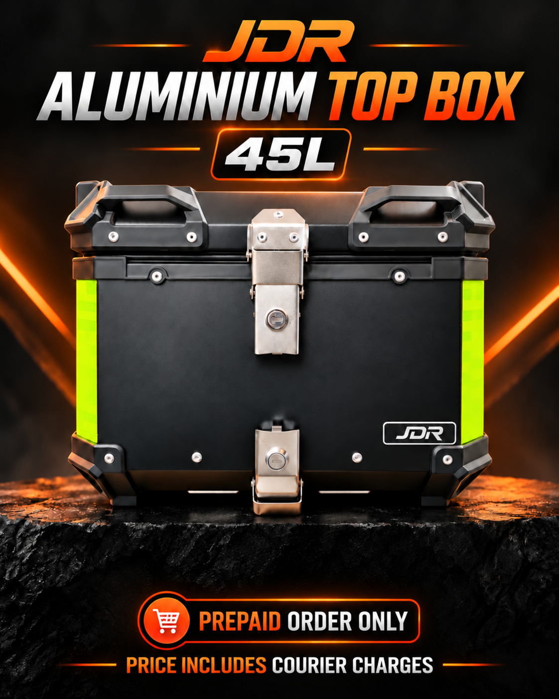 JDR ALUMINIUM 45L TOP BOX