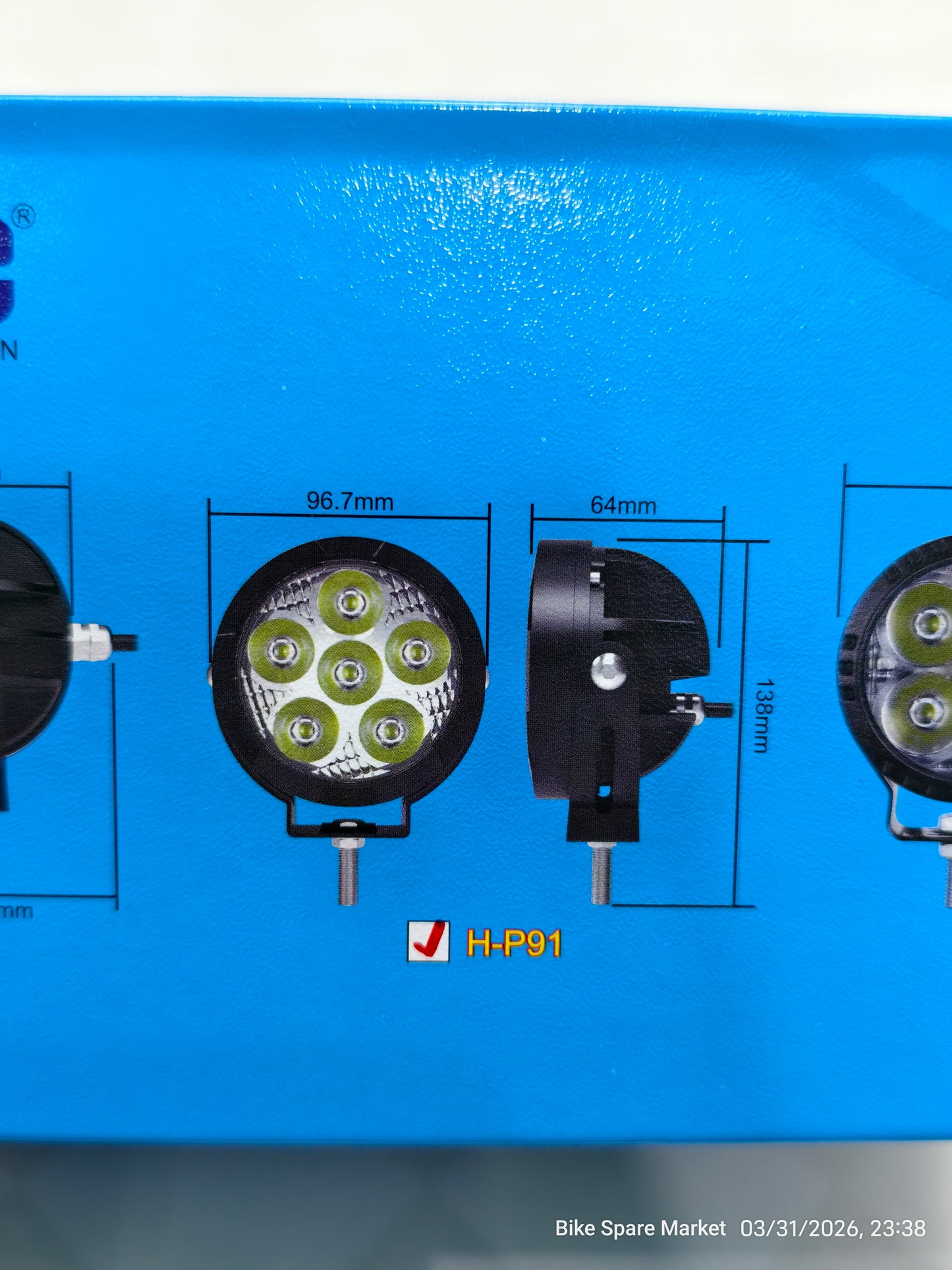 HjG Cree Round 6 120w Fog Light With Harness P91 ( 1 Year Warranty )
