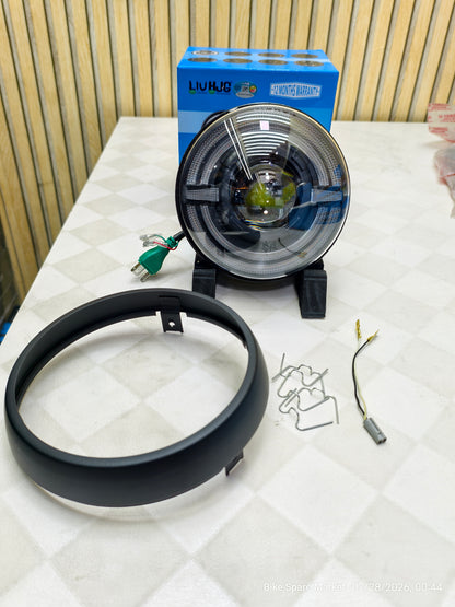 ( Meteor 350 Halogen ) HJG C-319 Projector Headlight 93watt High 55watt Low 38watt Full kit ( 6m Warranty )