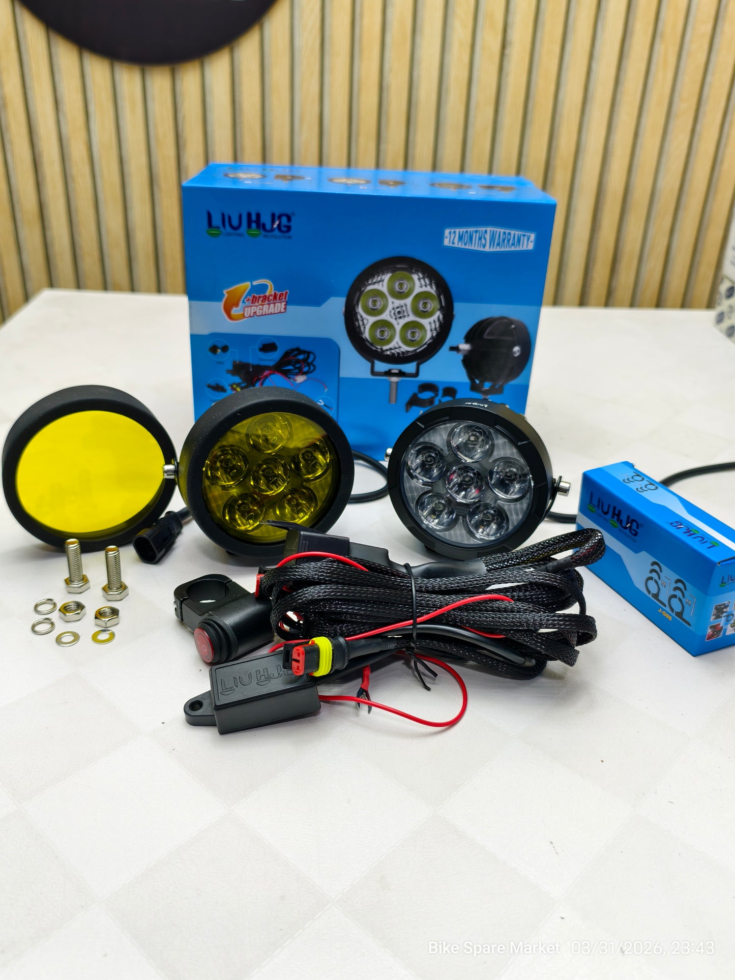 HjG Cree Round 6 120w Fog Light With Harness P91 ( 1 Year Warranty )