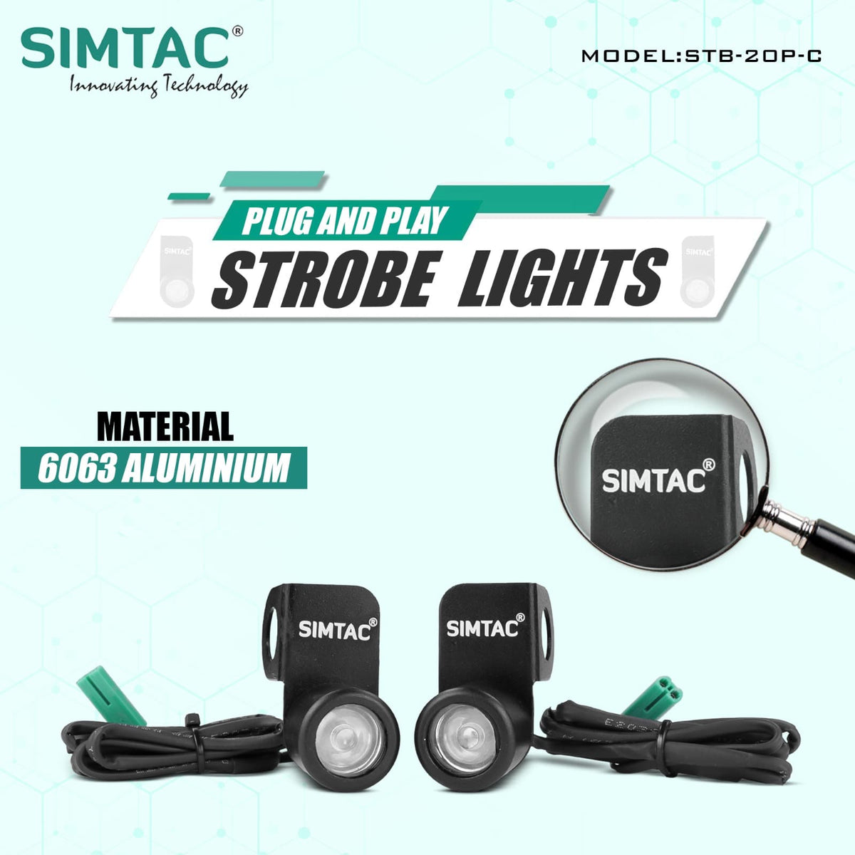 Simtac Strobe Light 20 Pattern Plug And Play ( 1 year warranty )