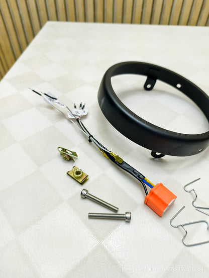 TRIUMPH HEADLIGHT LED TO H4 CONVERSION KIT PLUG AND PLAY ( Rim , Coupler , Nutbolt Clip , Lock Clips )