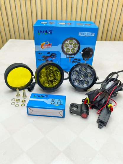 HjG Cree Round 6 120w Fog Light With Harness P91 ( 1 Year Warranty )