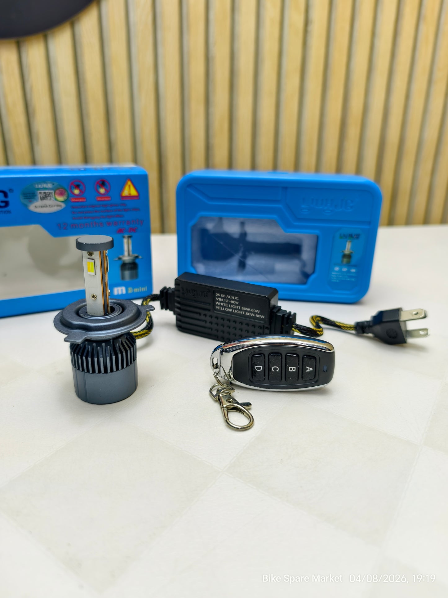 HJG M3 MINI 120W REMOTE H4 HEADLIGHT BULB (6M WARRANTY )