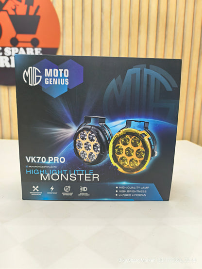 Moto Genius VK 70 Pro 160W DRL With Harness Full kit
