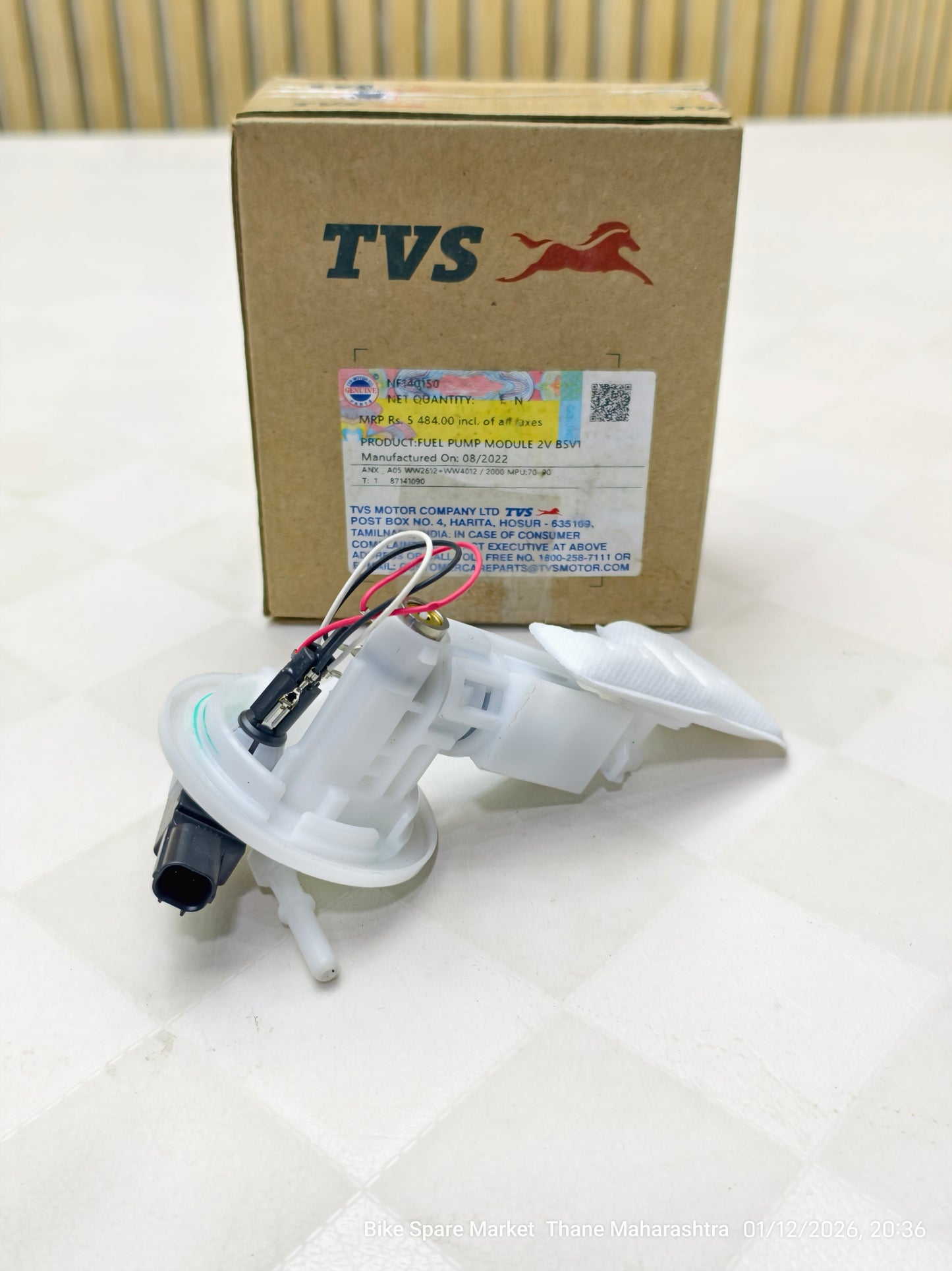 Original TVS Apache RTR 160 2v Fuel Pump Assembly (3M Warranty)