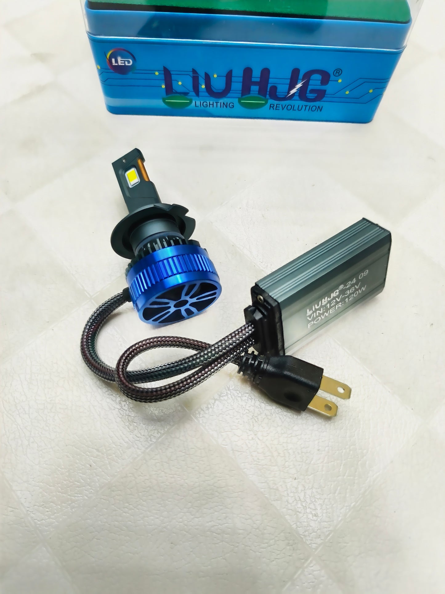 HJG 120W H7 Pair 12000 LM HEADLIGHT BULB ( 24M Warranty )