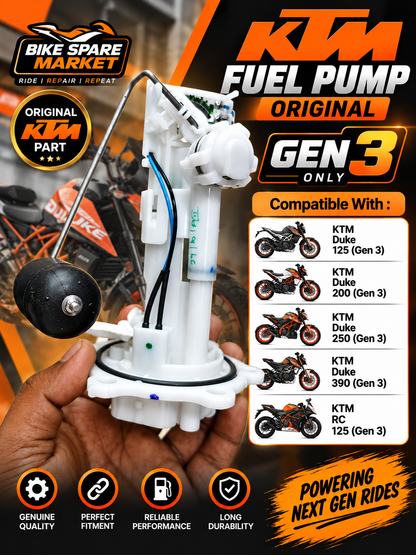 ( Gen 3 only ) Original KTM Duke RC 125 200 250 390  Gen 3 Fuel Pump Assembly 3 Phase ( 3M Warranty )