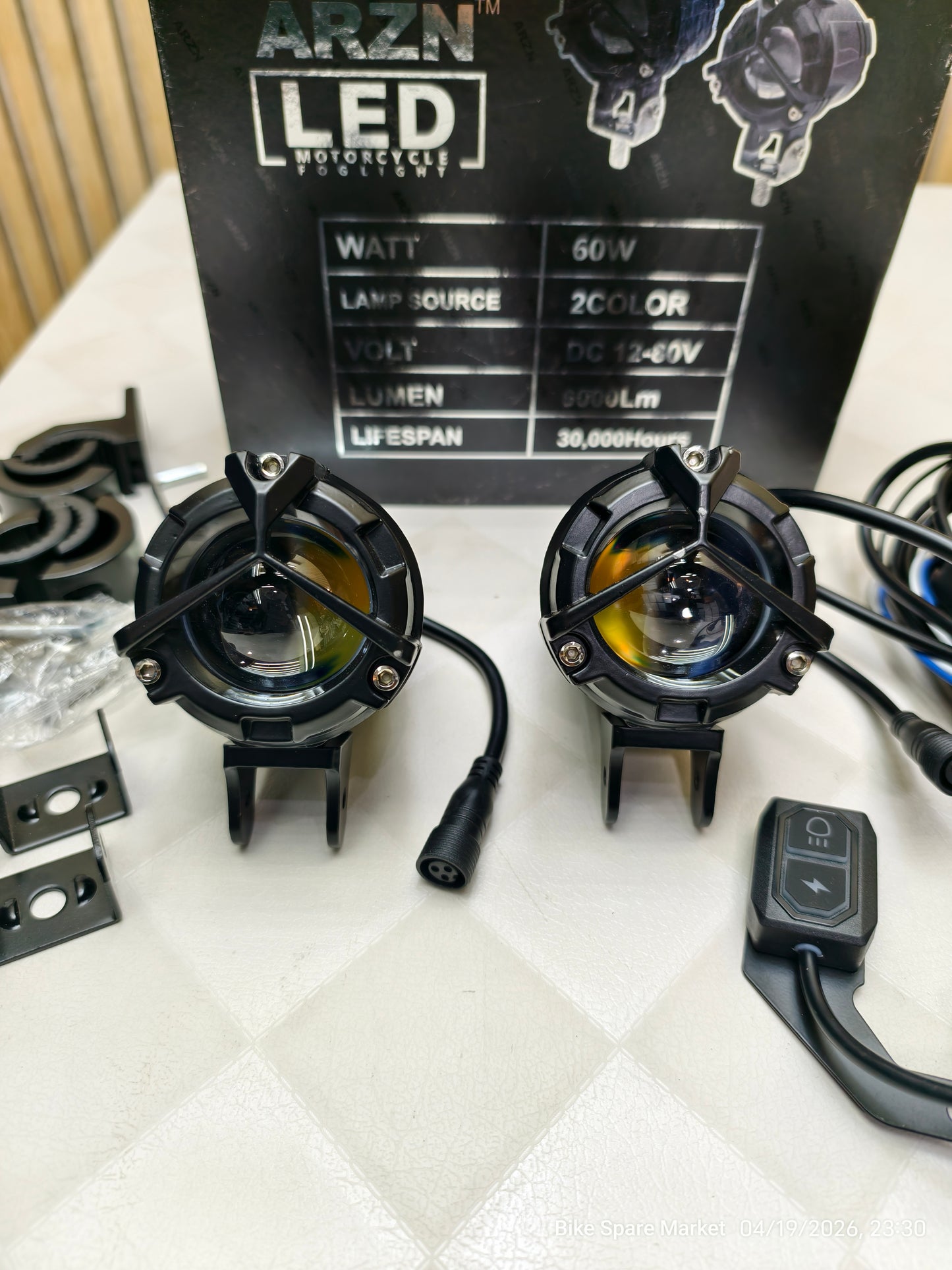 ARZER MERCEDES Y FOG LIGHT 60W WITH HARNESS CLAMP FREE ( 6M WARRANTY )