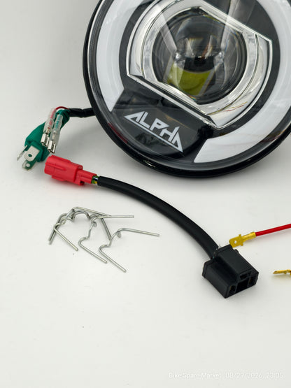 Honda CB350 , CB350 Dlx Pro , CB350c(Classic),CB350 Rs ,CB 350 Hiness H'ness,HJG C-325 128w Projector  Headlight ( Full Kit ) 6m Warranty