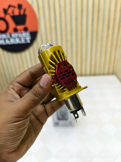 RTD Gold Projector 70w H4 LED Headlight Bulb ( 6M Warranty)