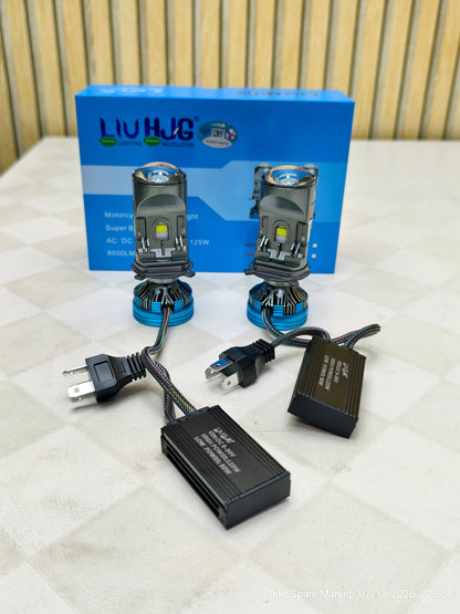(Pair) HJG 125W×2 =250w LED H4 Headlight Projector Bulb 125w Watt High 85 Watt Low 12000LM - 8500LM 12v-80v ( 1 year Warranty )
