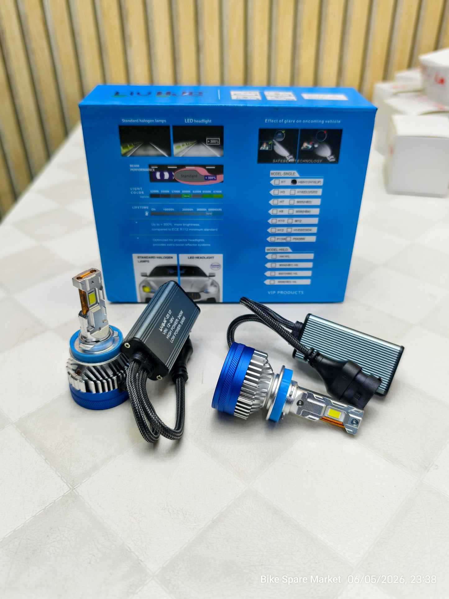 HJG 4300K (Warm White) 24000LM LED Headlight Bulb – 12 Months Warranty