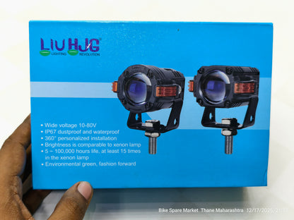 HJG SPACESHIP MINI V3 FOG LIGHT 80W WITH RED DRL ( 6M WARRANTY )