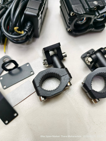 Moto Genius MK05 Fog Light With Harness Full Kit ( 6m Warranty ) Red DRL