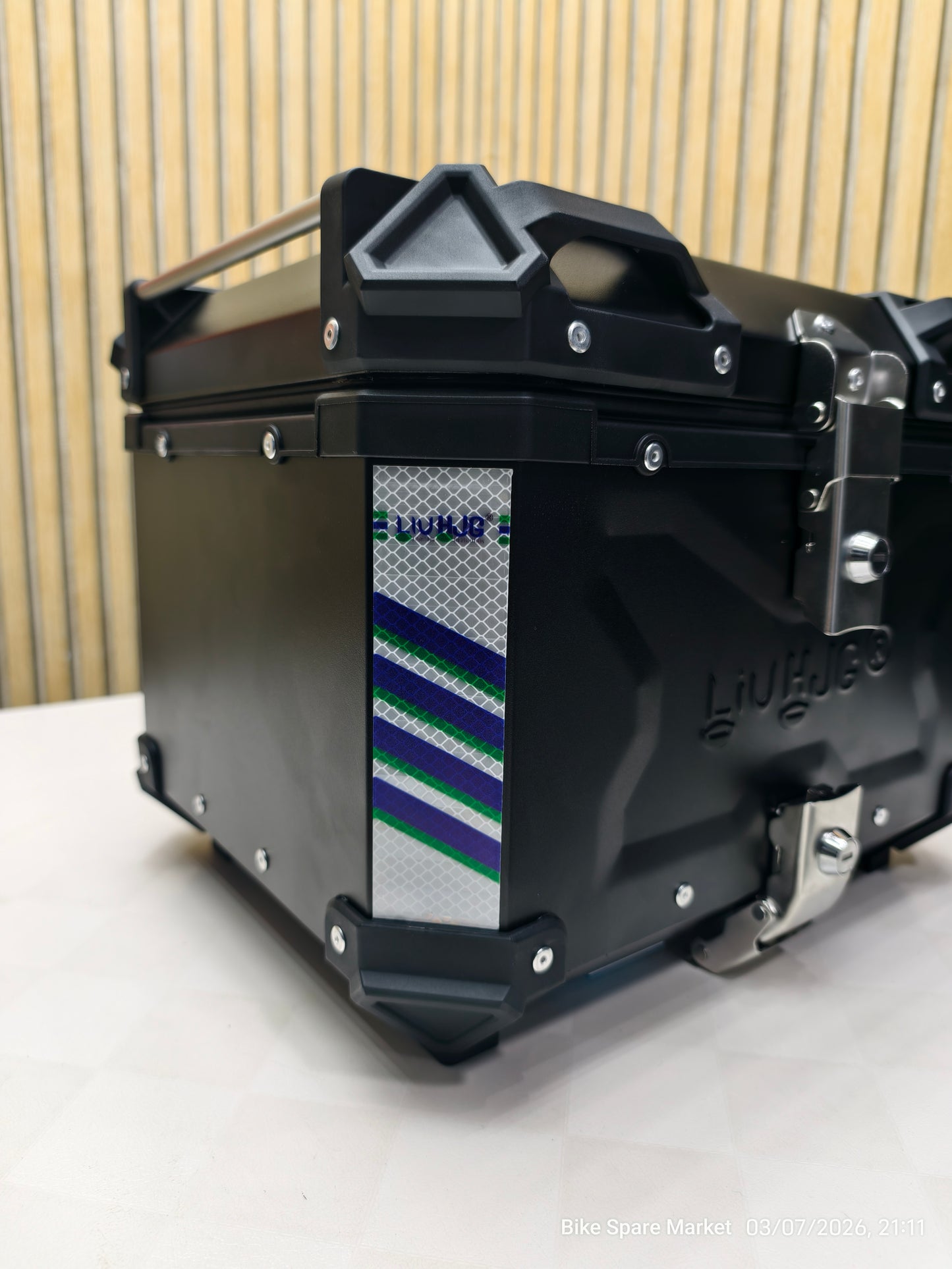 HJG 45L Aluminium Top Box With Back Rest