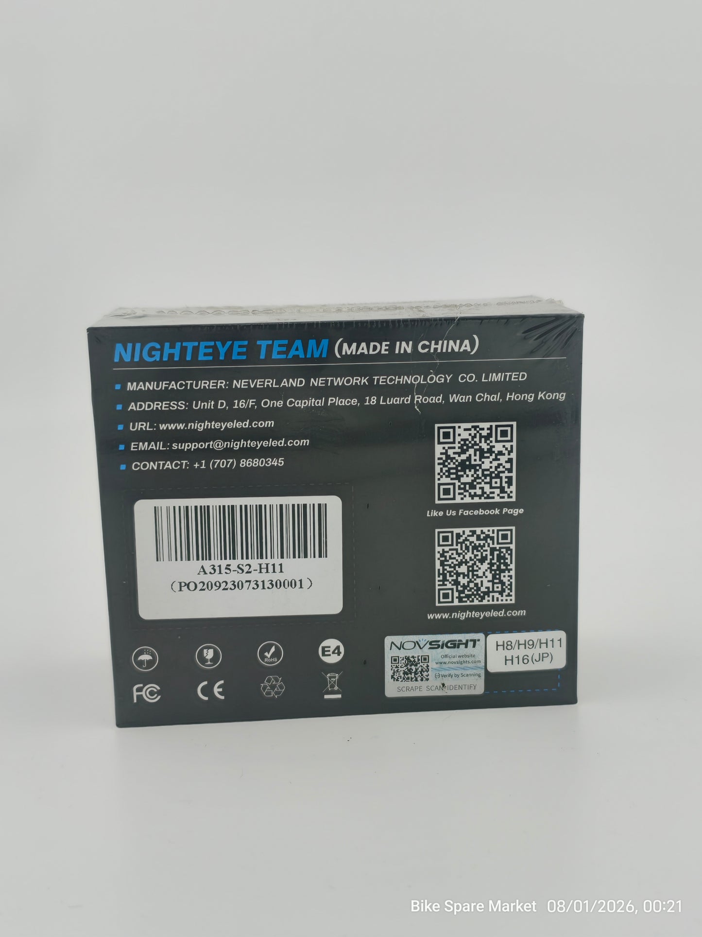 ( Pack of 2 H8/H9/H11/H16 ) Nighteye 90w Pair LED Headlight Bulb ( 1 year warranty )