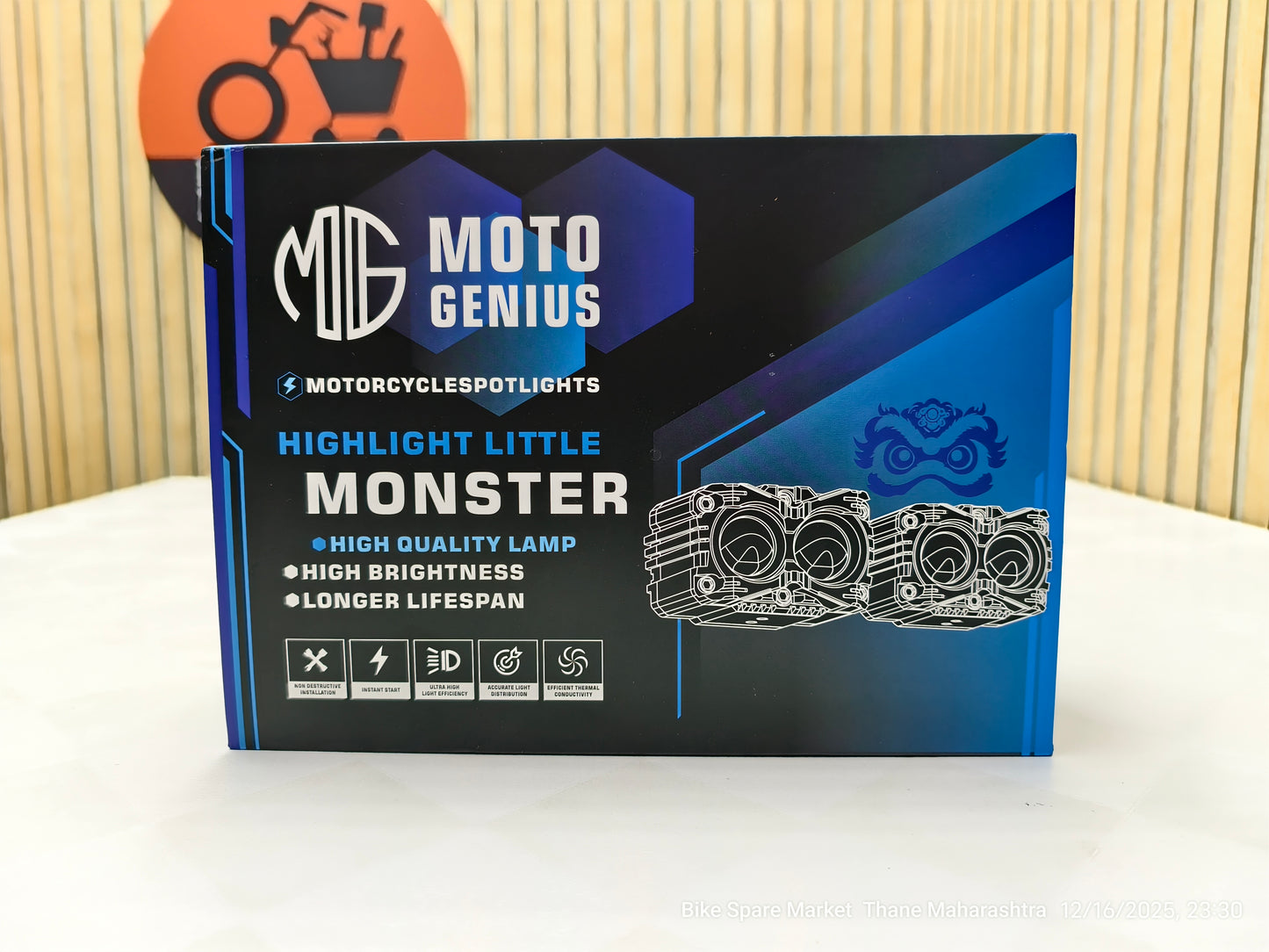 Moto Genius MK05 Fog Light With Harness Full Kit ( 6m Warranty ) Red DRL