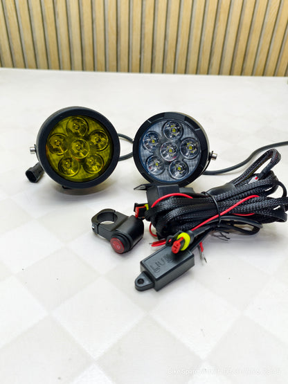 HjG Cree Round 6 120w Fog Light With Harness P91 ( 1 Year Warranty )