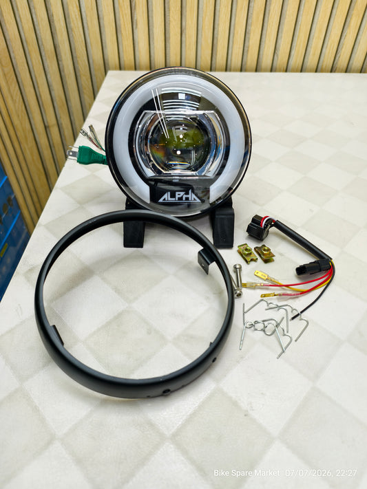 ( Himalayan 452 , GUERRILLA 450 ) HJG ALPHA 325 128Watt ( Full Kit , Ring , Coupler , Headlight , Nut Bolt )( 6m Warranty  )