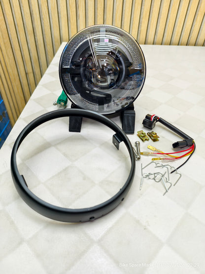 ( Himalayan 452 , GUERRILLA 450 ) HJG ALPHA 318 Diamond 108 Watt ( Full Kit ) ( Headlight , Ring , Coupler , Nutbolt Lock ) ( 6m Warranty )