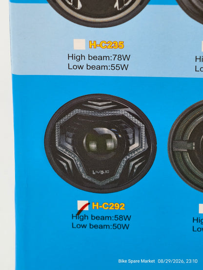 HJG ( C292 ) PRIME PROJECTOR HEADLIGHT 108WATT HIGH 58W low 50w ( 6m Warranty )