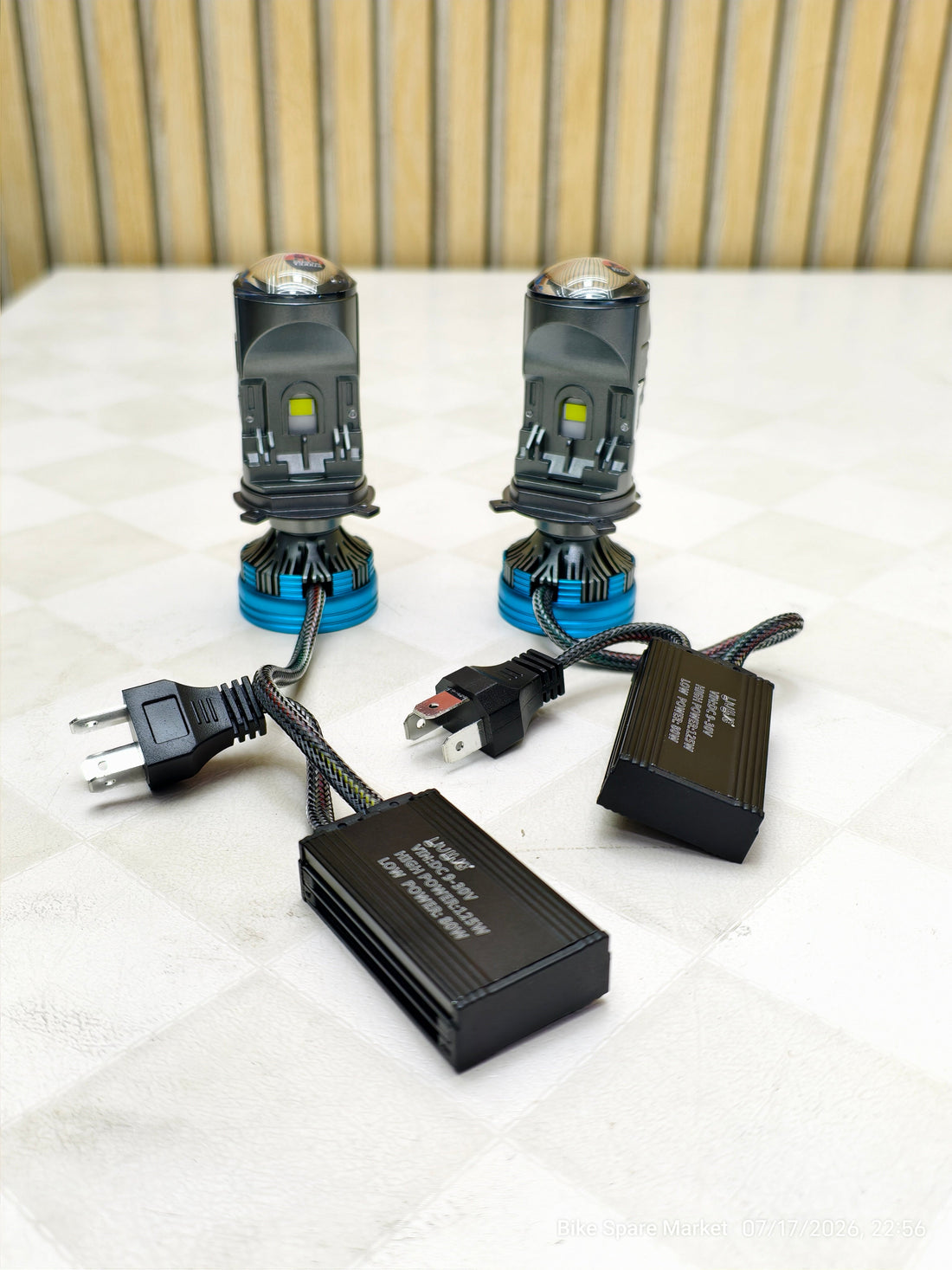 (Pair) HJG 125W×2 =250w LED H4 Headlight Projector Bulb 125w Watt High 85 Watt Low 12000LM - 8500LM 12v-80v ( 1 year Warranty )